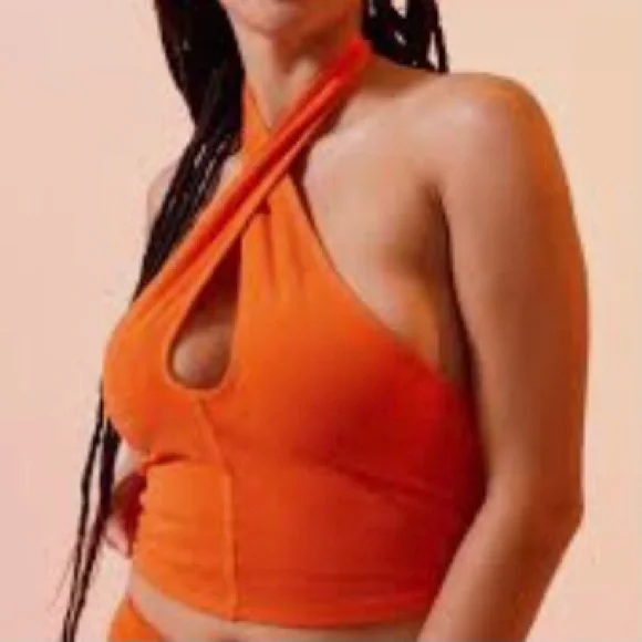 Women's Orange Flared Lounge Pants - Picture 9 of 10